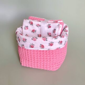 Pack panier + 7 lingettes "Au nom de la Rose"