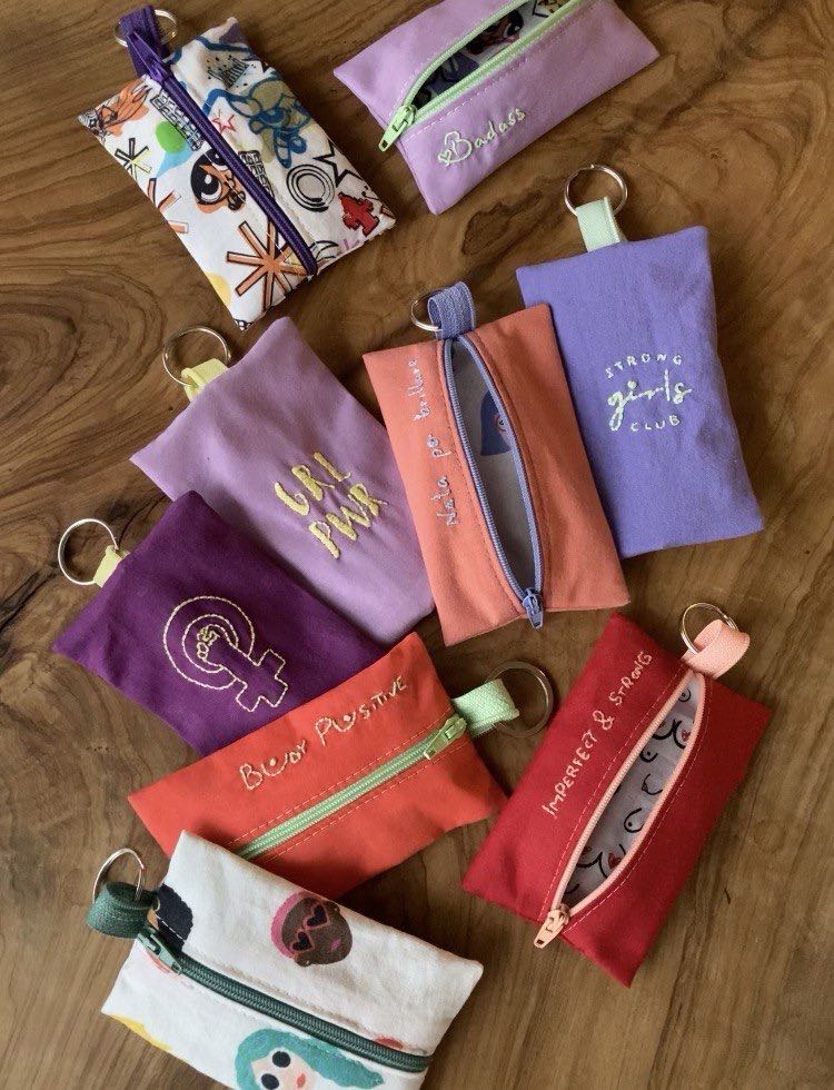 Porte-clé smart pocket "Girl Power"